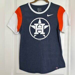 Nike Navy and Orange Houston Tee